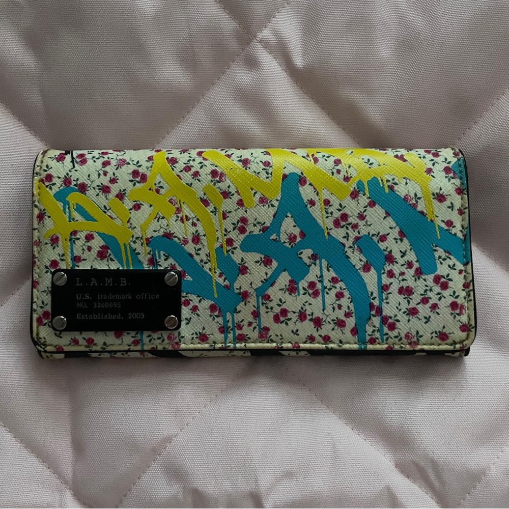 L.A.M.B Ditsy Floral and Graffiti Wallet